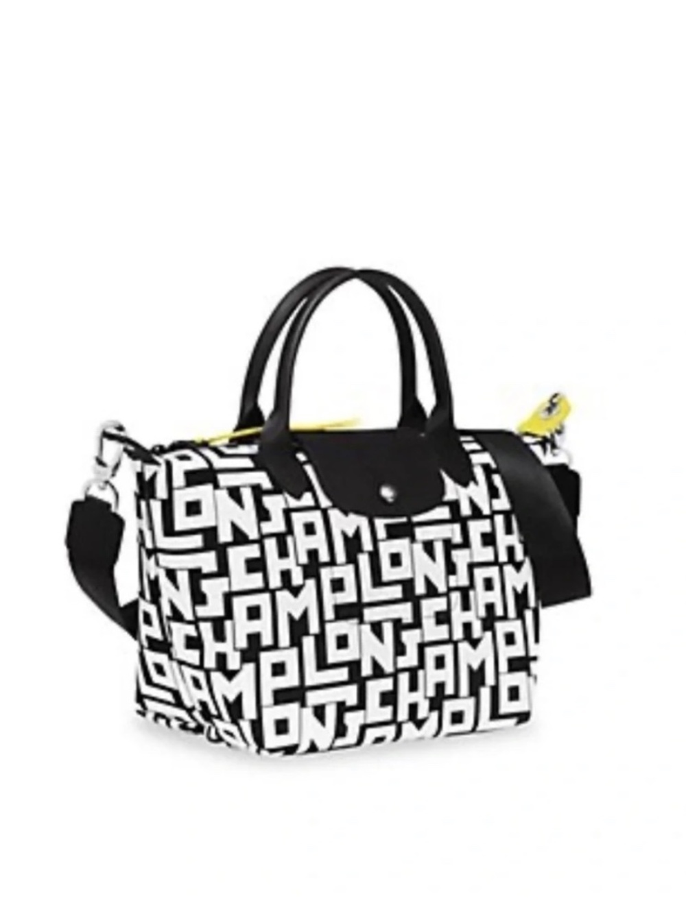 Longchamp Black and White Crossbody Bag. New without tags